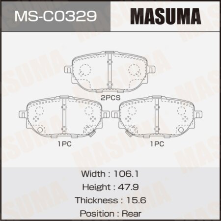 Brake pads Masuma, MS-C0329