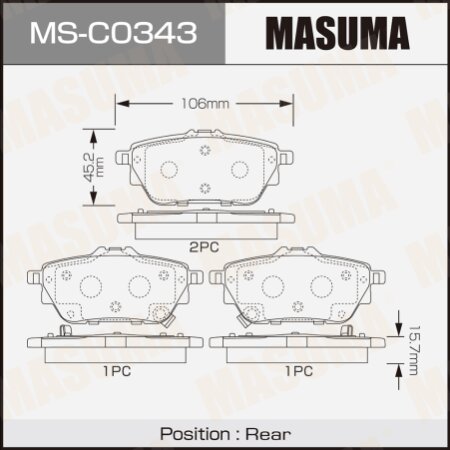 Brake pads Masuma, MS-C0343
