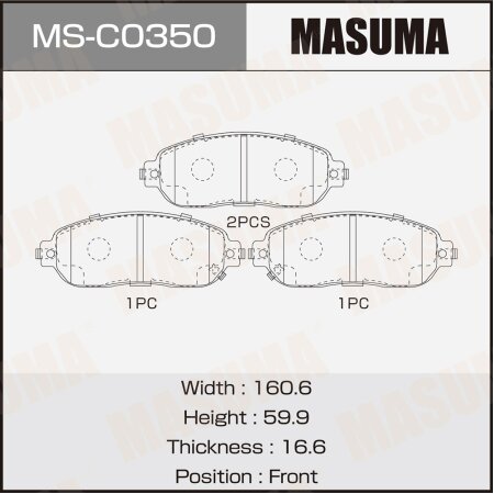 Brake pads Masuma, MS-C0350