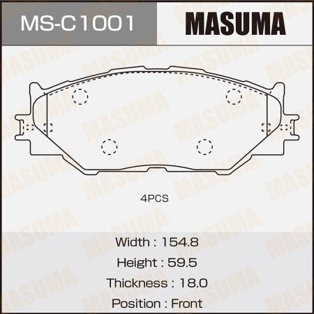 Brake pads Masuma, MS-C1001