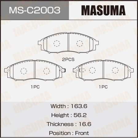 Brake pads Masuma, MS-C2003