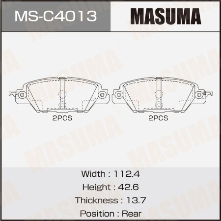 Brake pads Masuma, MS-C4013