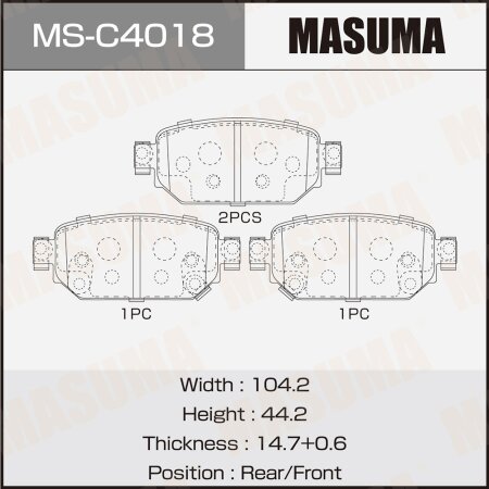 Brake pads Masuma, MS-C4018
