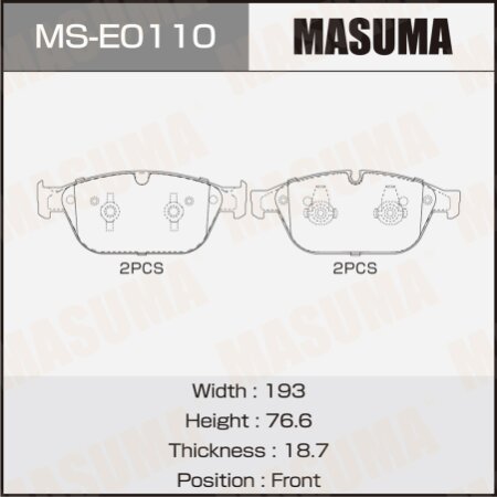 Brake pads Masuma, MS-E0110