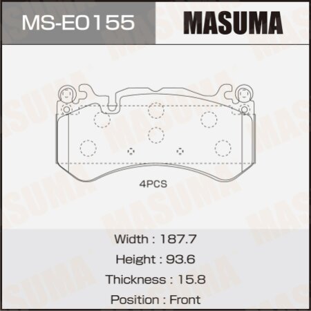 Brake pads Masuma, MS-E0155