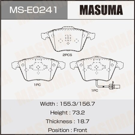 Brake pads Masuma, MS-E0241
