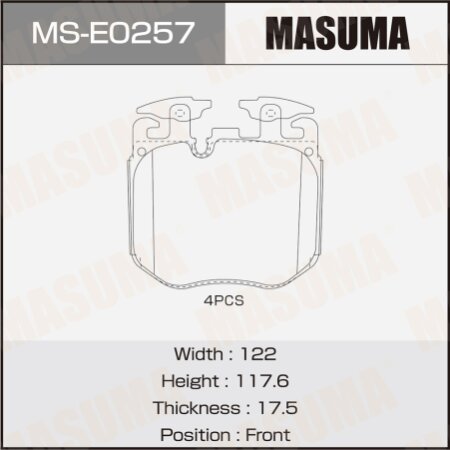 Brake pads Masuma, MS-E0257