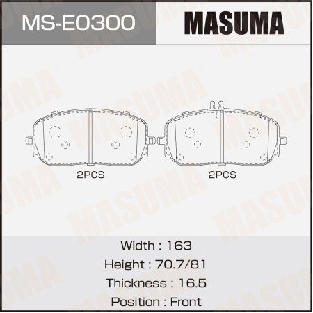 Brake pads Masuma, MS-E0300