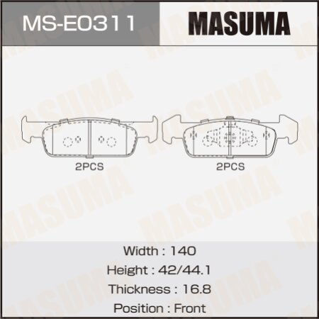 Brake pads Masuma, MS-E0311