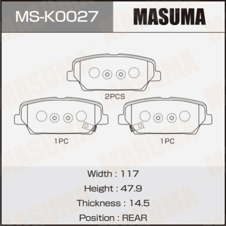 Brake pads Masuma, MS-K0027
