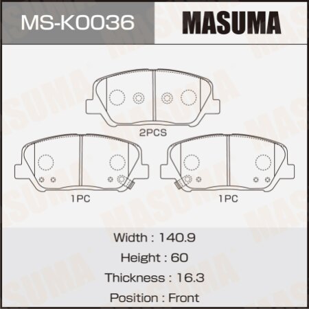 Brake pads Masuma, MS-K0036