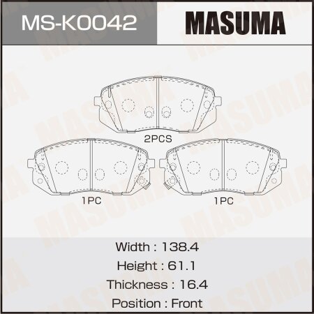 Brake pads Masuma, MS-K0042
