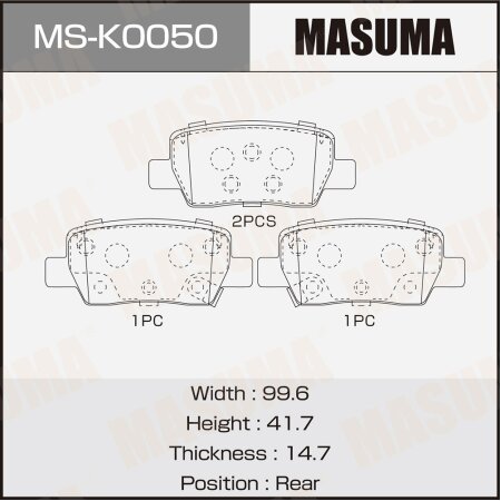 Brake pads Masuma, MS-K0050