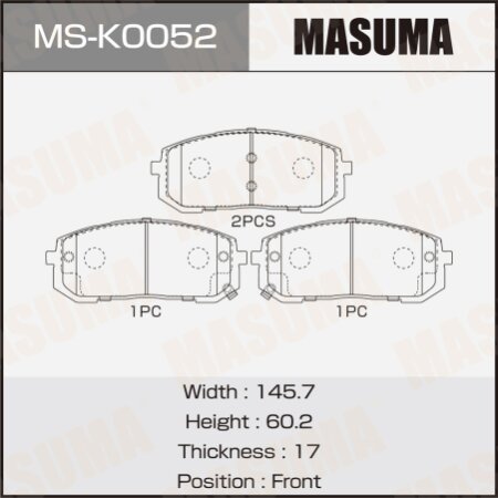 Brake pads Masuma, MS-K0052