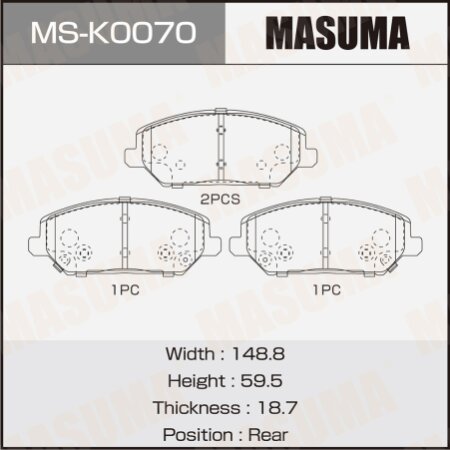 Brake pads Masuma, MS-K0070