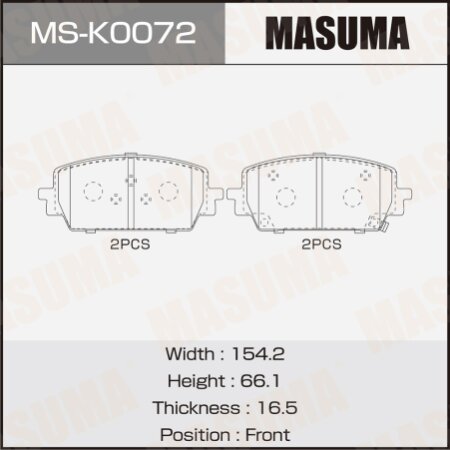 Brake pads Masuma, MS-K0072