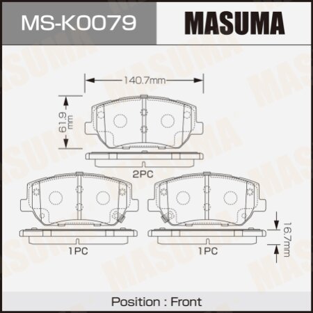 Brake pads Masuma, MS-K0079