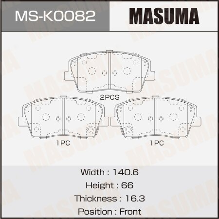 Brake pads Masuma, MS-K0082