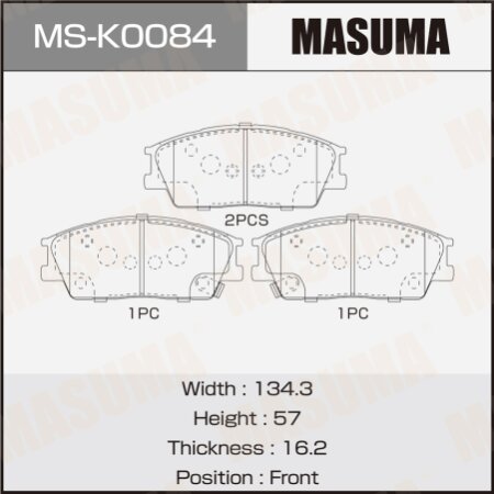 Brake pads Masuma, MS-K0084