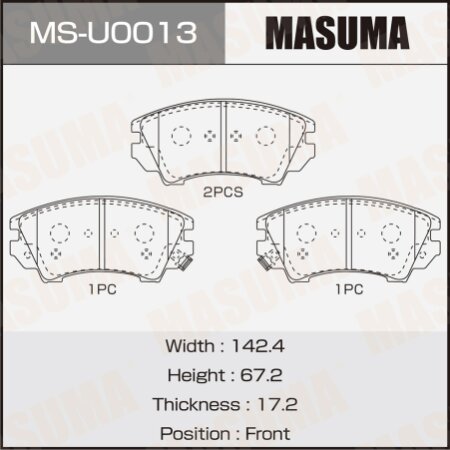 Brake pads Masuma, MS-U0013