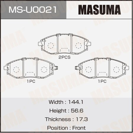 Brake pads Masuma, MS-U0021