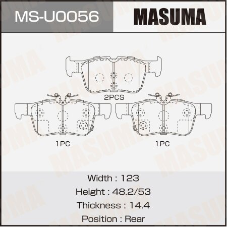 Brake pads Masuma, MS-U0056