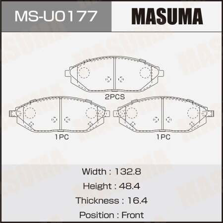 Brake pads Masuma, MS-U0177
