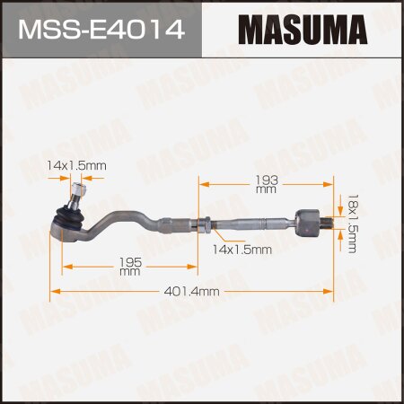 Tie rod end kit Masuma, MSS-E4014