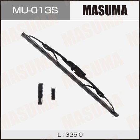 Wiper blade Masuma Optimum 13" (325mm) framed, mount J-hook, Pin, Bayonet, MU-013S