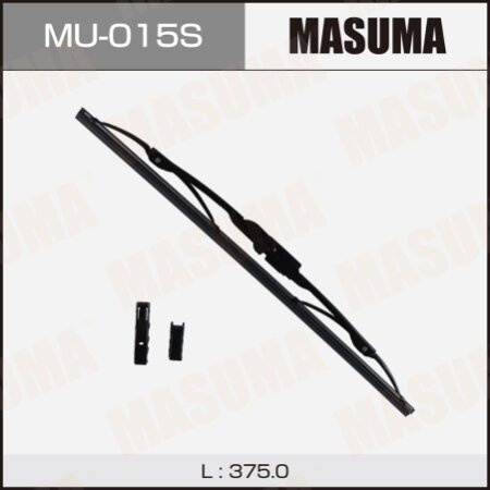 Wiper blade Masuma Optimum 15" (375mm) framed, mount J-hook, Pin, Bayonet, MU-015S