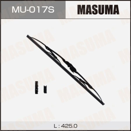 Wiper blade Masuma Optimum 17" (425mm) framed, mount J-hook, Pin, Bayonet, MU-017S