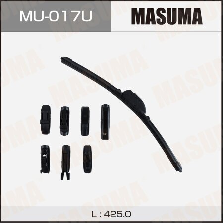 Wiper blade Masuma 17" (425mm) frameless, 8 adapters included, MU-017U