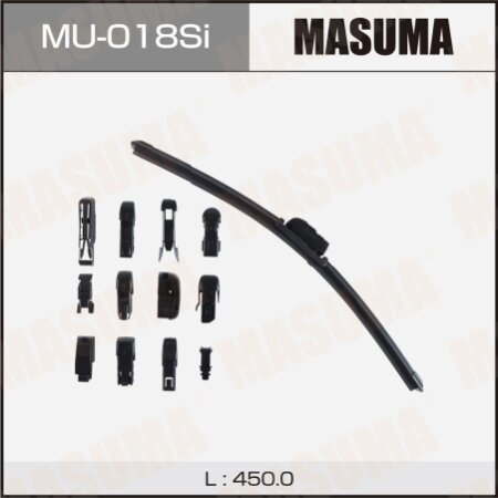 Wiper blade Masuma 18" (450mm) frameless, silicone, 13 mount, MU-018Si