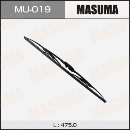 Wiper blade Masuma Nano Graphite 19" (475mm) framed, mount J-hook, MU-019