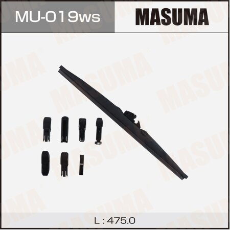 Wiper blade Masuma Optimum 19" (475mm) winter, 6 adapters included, MU-019ws