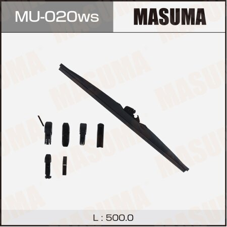 Wiper blade Masuma Optimum 20" (500mm) winter, 6 adapters included, MU-020ws