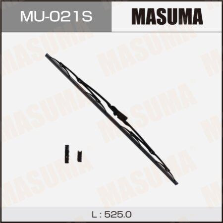 Wiper blade Masuma Optimum 21" (525mm) framed, mount J-hook, Pin, Bayonet, MU-021S