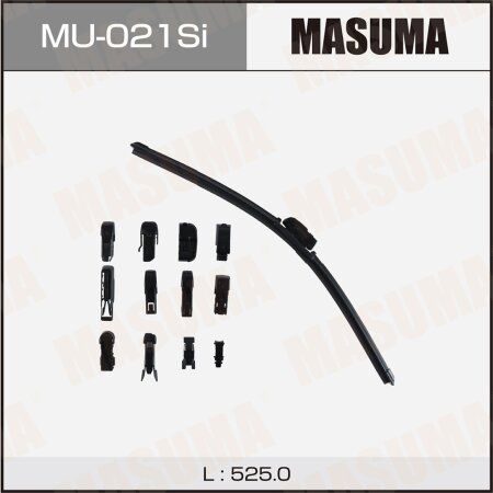 Wiper blade Masuma 21" (525mm) frameless, silicone, 13 mount, MU-021Si