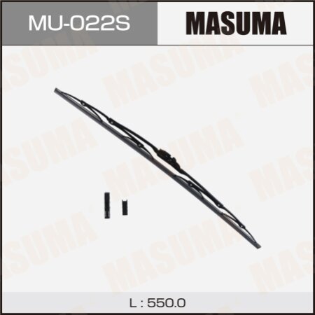 Wiper blade Masuma Optimum 22" (550mm) framed, mount J-hook, Pin, Bayonet, MU-022S