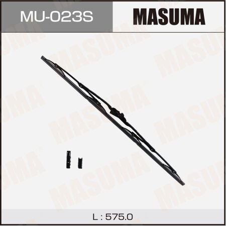 Wiper blade Masuma Optimum 23" (575mm) framed, mount J-hook, Pin, Bayonet, MU-023S