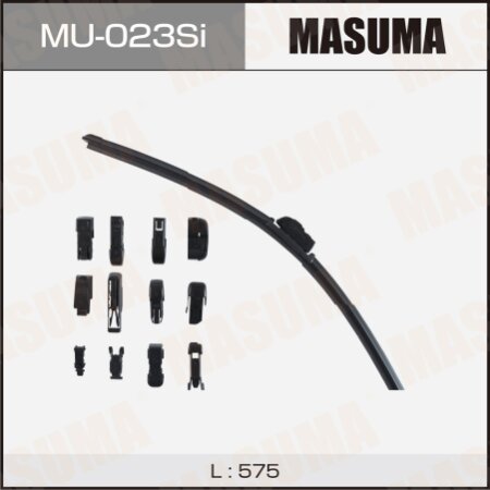 Wiper blade Masuma 23" (575mm) frameless, silicone, 13 mount, MU-023Si
