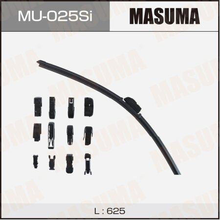 Wiper blade Masuma 25" (625mm) frameless, silicone, 13 mount, MU-025Si