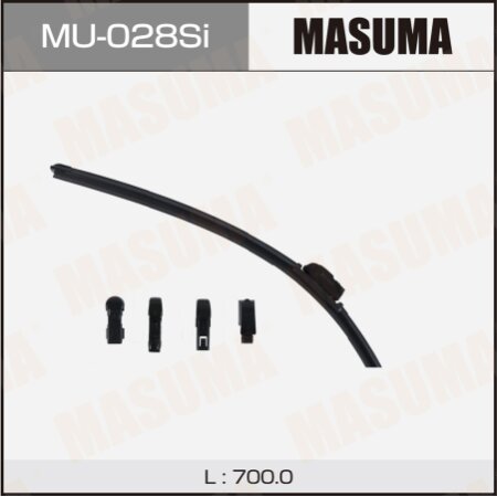 Wiper blade Masuma 28" (700mm) frameless, silicone, 13 mount, MU-028Si