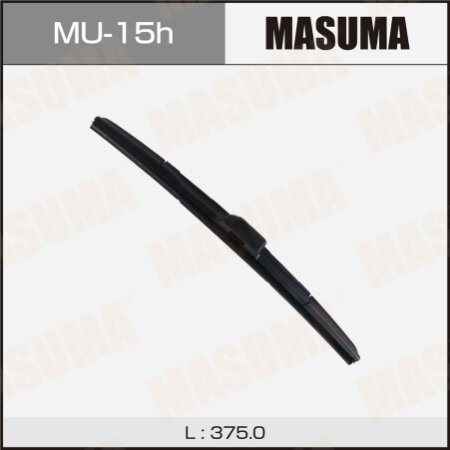 Wiper blade Masuma 15" (375mm) hybrid, side mount J-hook, MU-15h