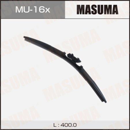 Wiper blade Masuma 16" (400mm) frameless, fits LEXUS NX200/300H, mount DNTL1.1, MU-16x