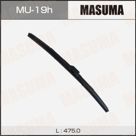 Wiper blade Masuma 19" (475mm) hybrid, side mount J-hook, MU-19h