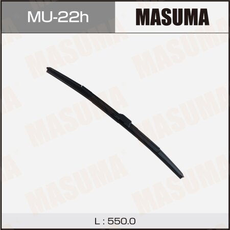 Wiper blade Masuma 22" (550mm) hybrid, side mount J-hook, MU-22h