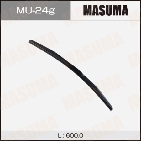 Wiper blade Masuma 24" (600mm) hybrid, mount J-hook, MU-24g