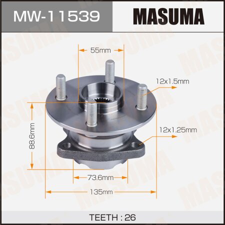 Wheel hub assembly Masuma, MW-11539