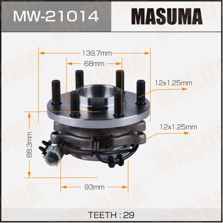 Wheel hub assembly Masuma, MW-21014